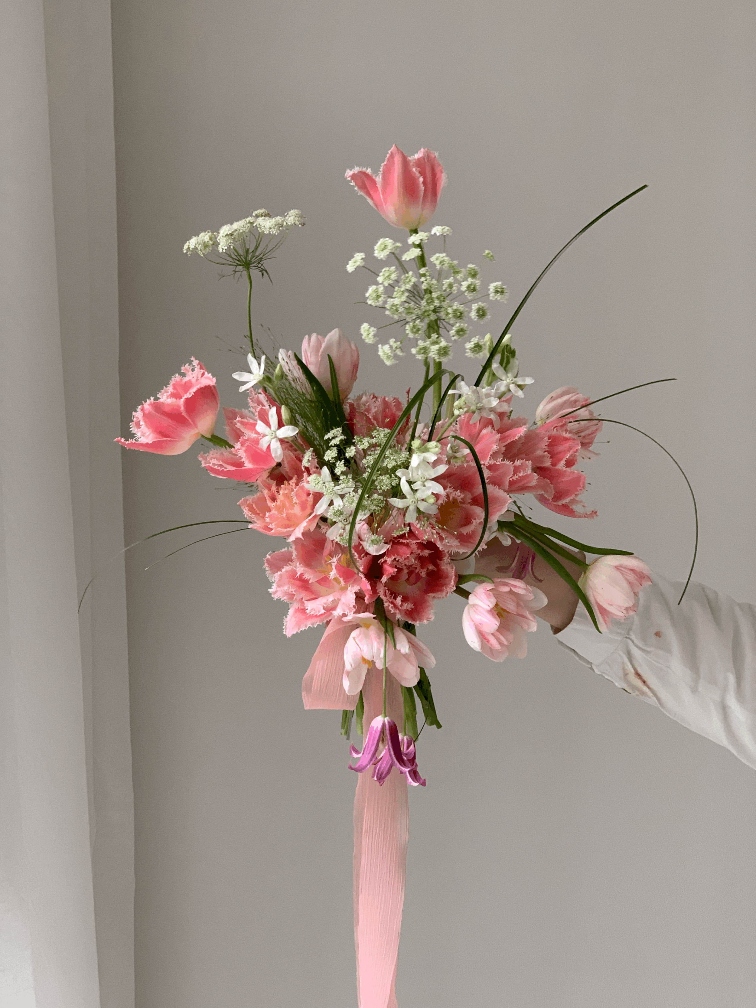 Korean Tulip Mix Wedding Bouquet