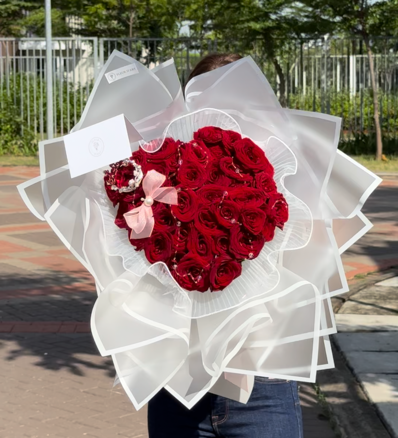 35 Heart Red Rose