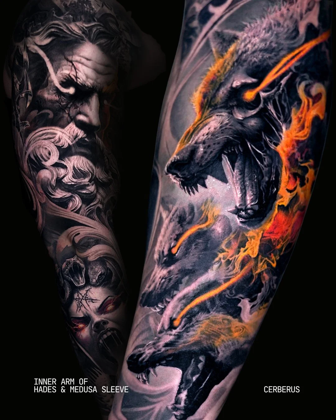 Hanok Studio artist portfolio, black and grey tattoos, by Sunnii Studios.