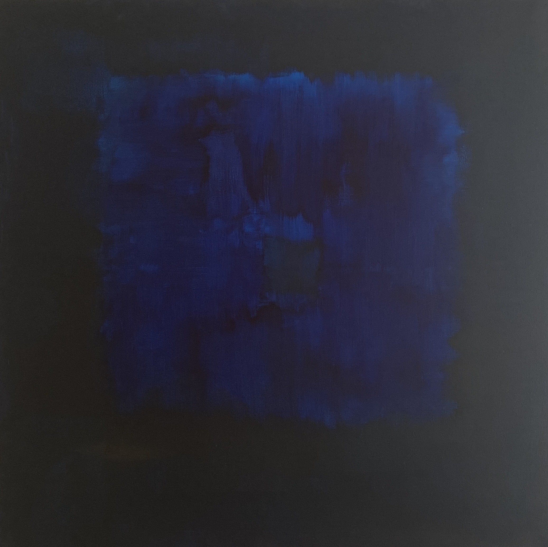 Dark background with a blue, abstract, watercolor-style streak running horizontally across the center.