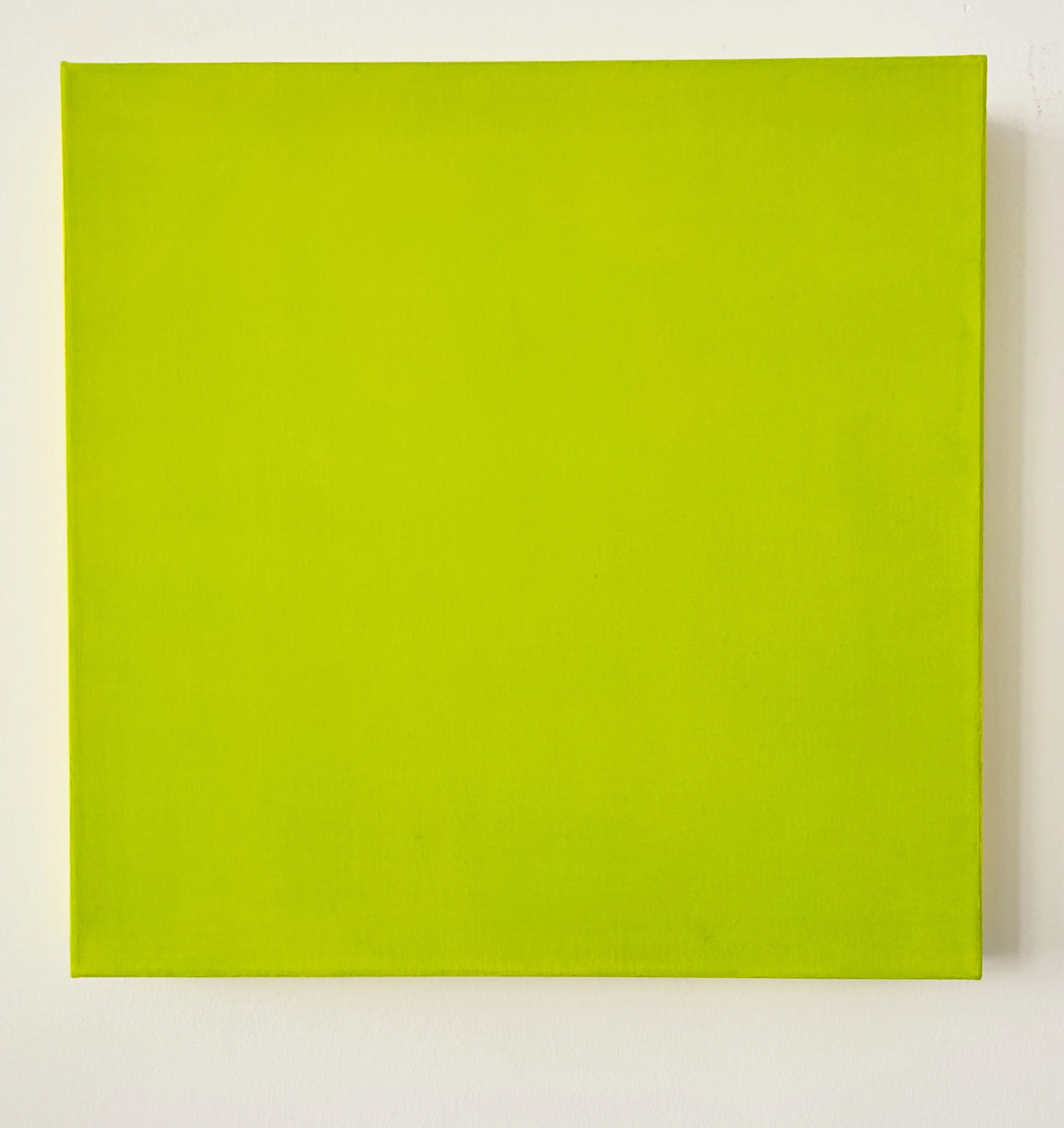 A square green box with a textured surface, mounted on a white background.