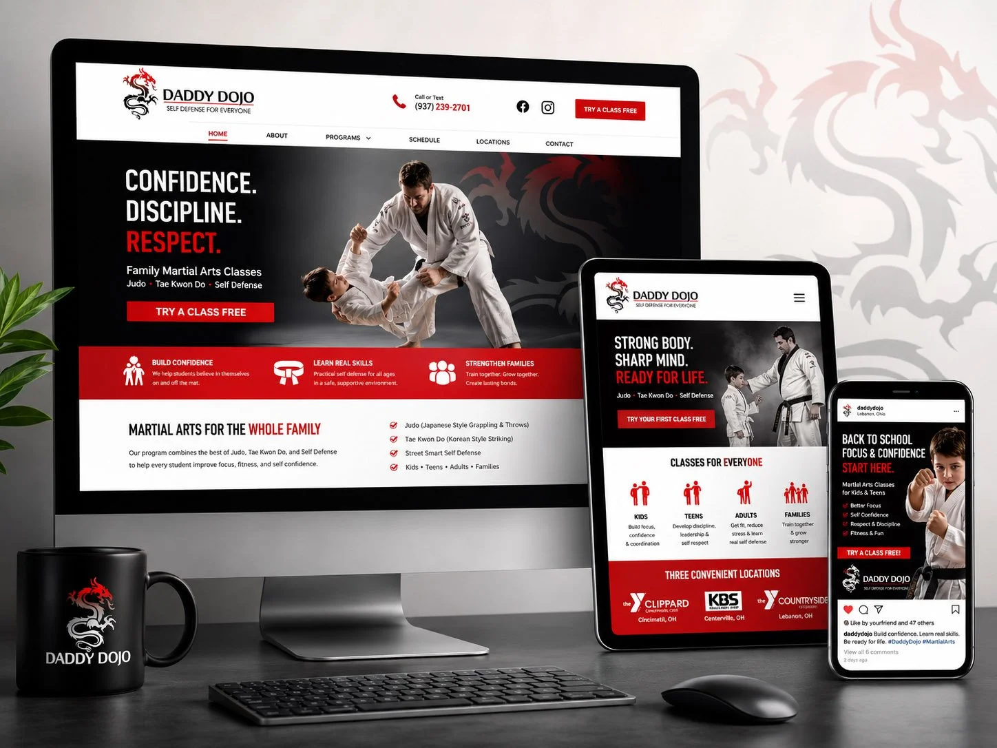 Online branding presence for DaddyDojo
