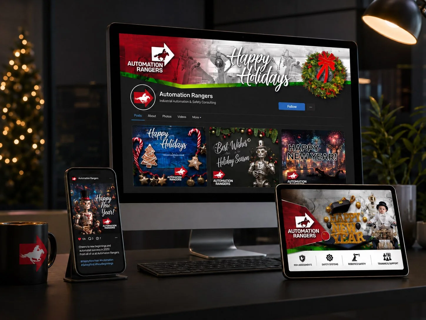 Holiday Cards and Banners made for Social Media posts
