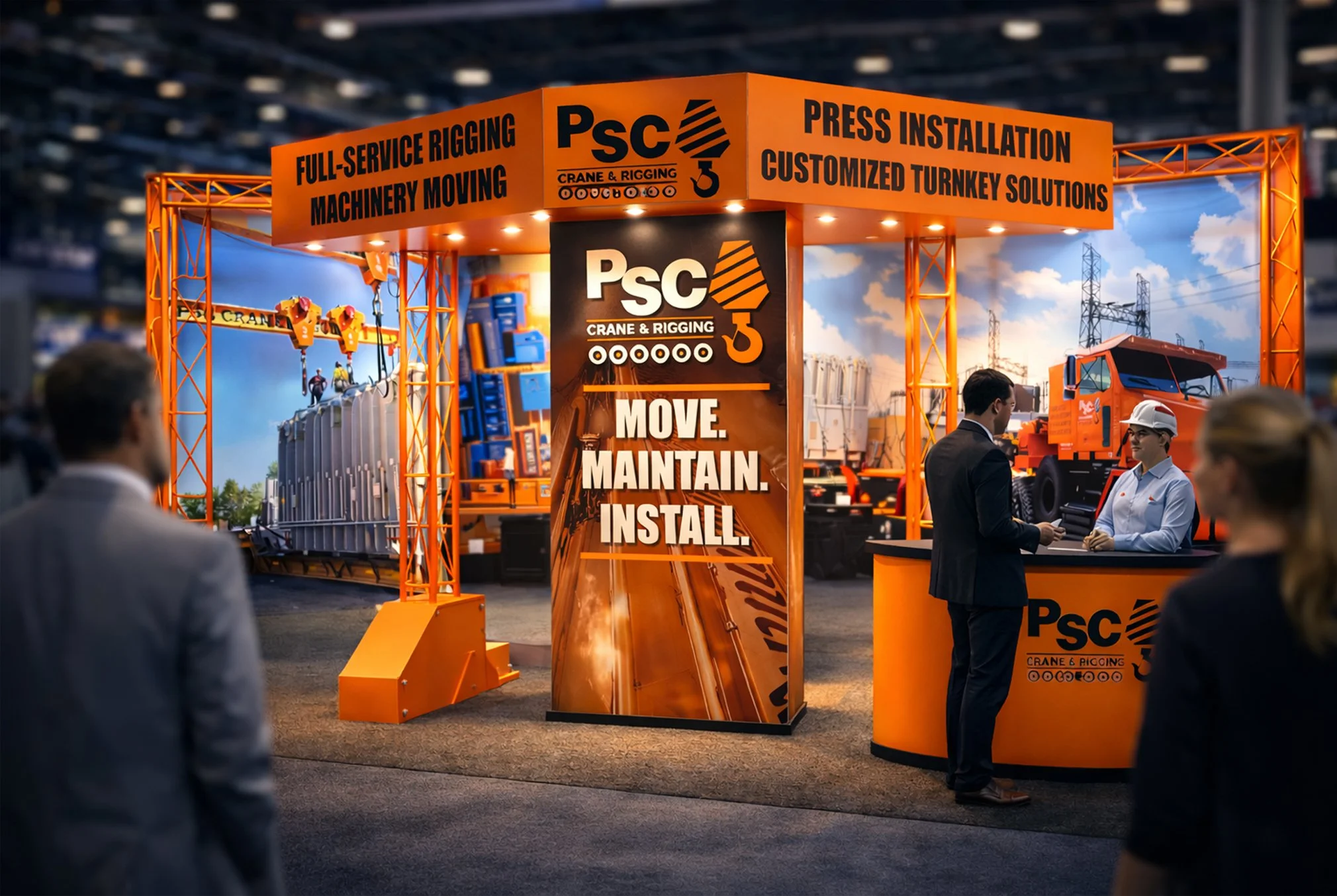 PSC Crane and Rigging 10x20 Trade Show Display at Exhibit
