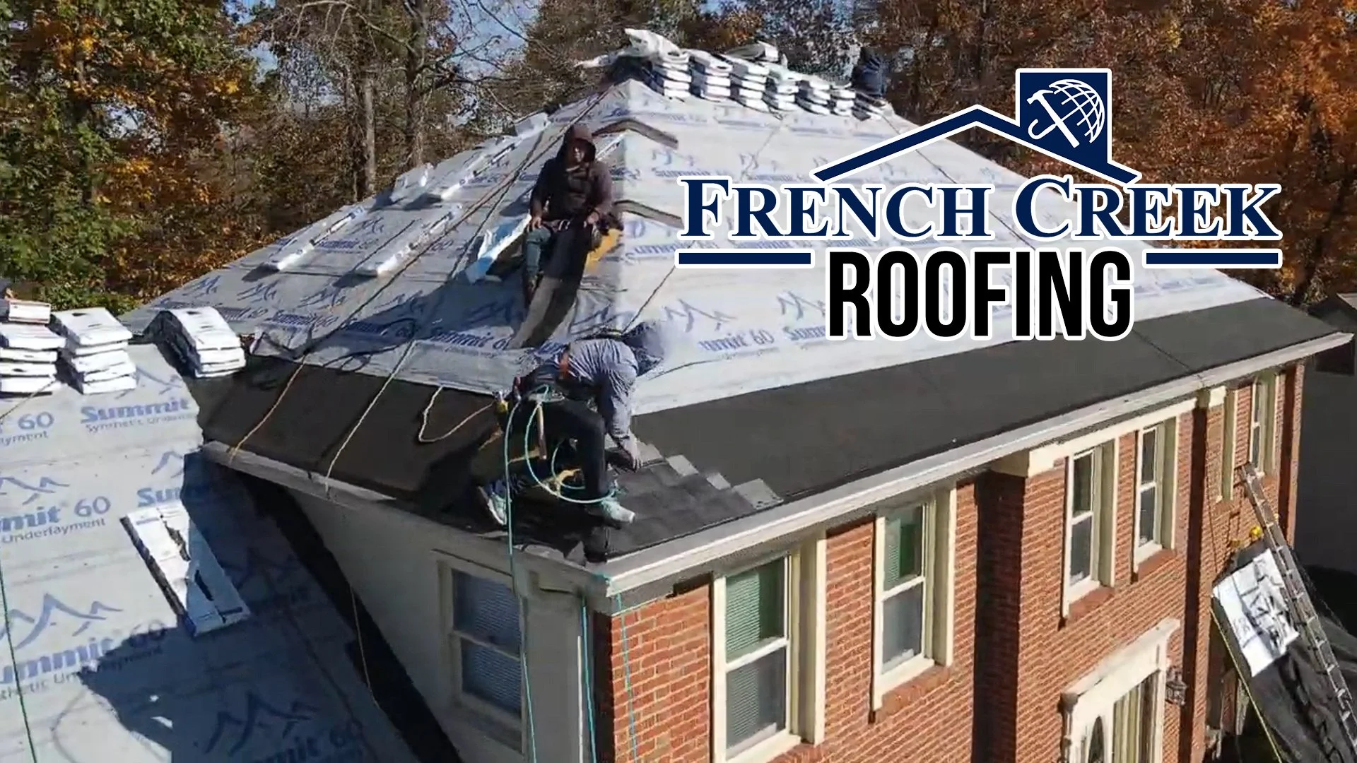 Screen shot from French Creek Roofing Video Production