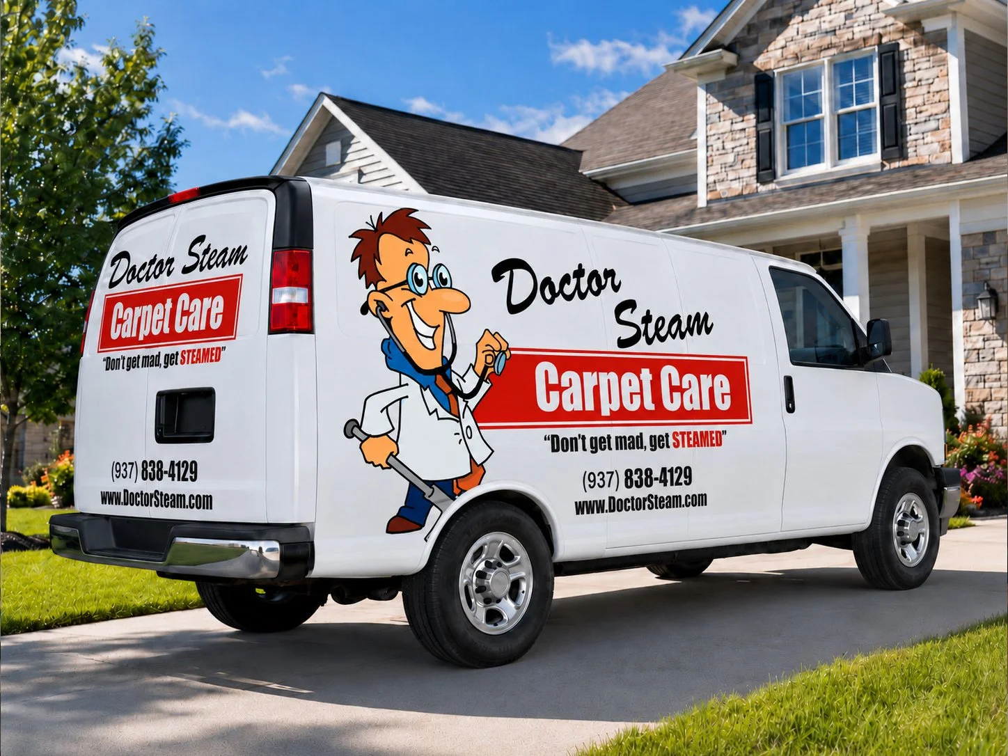 Dr Steam Van vinyl wrap