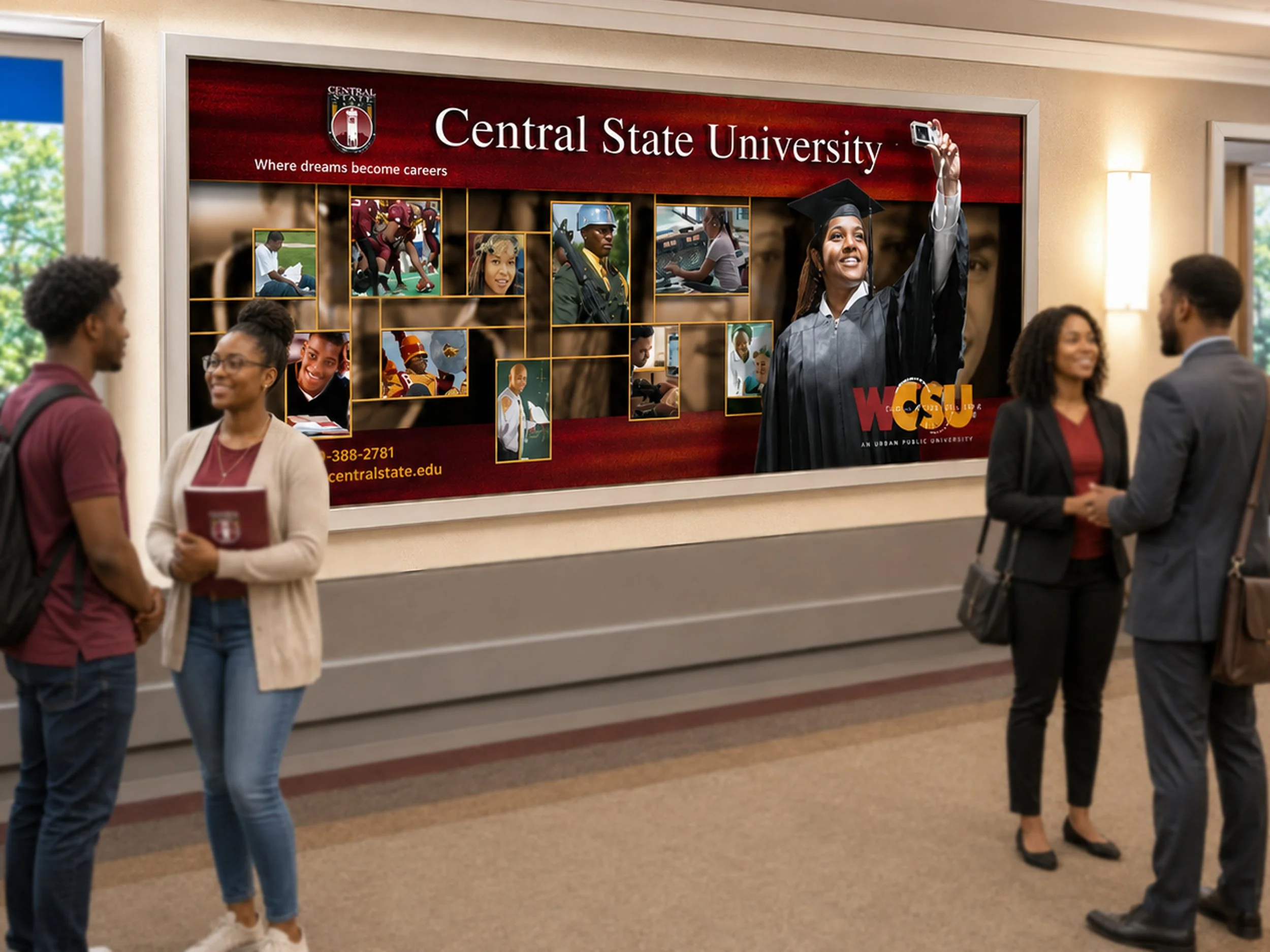 Central State 3D Wall Graphic