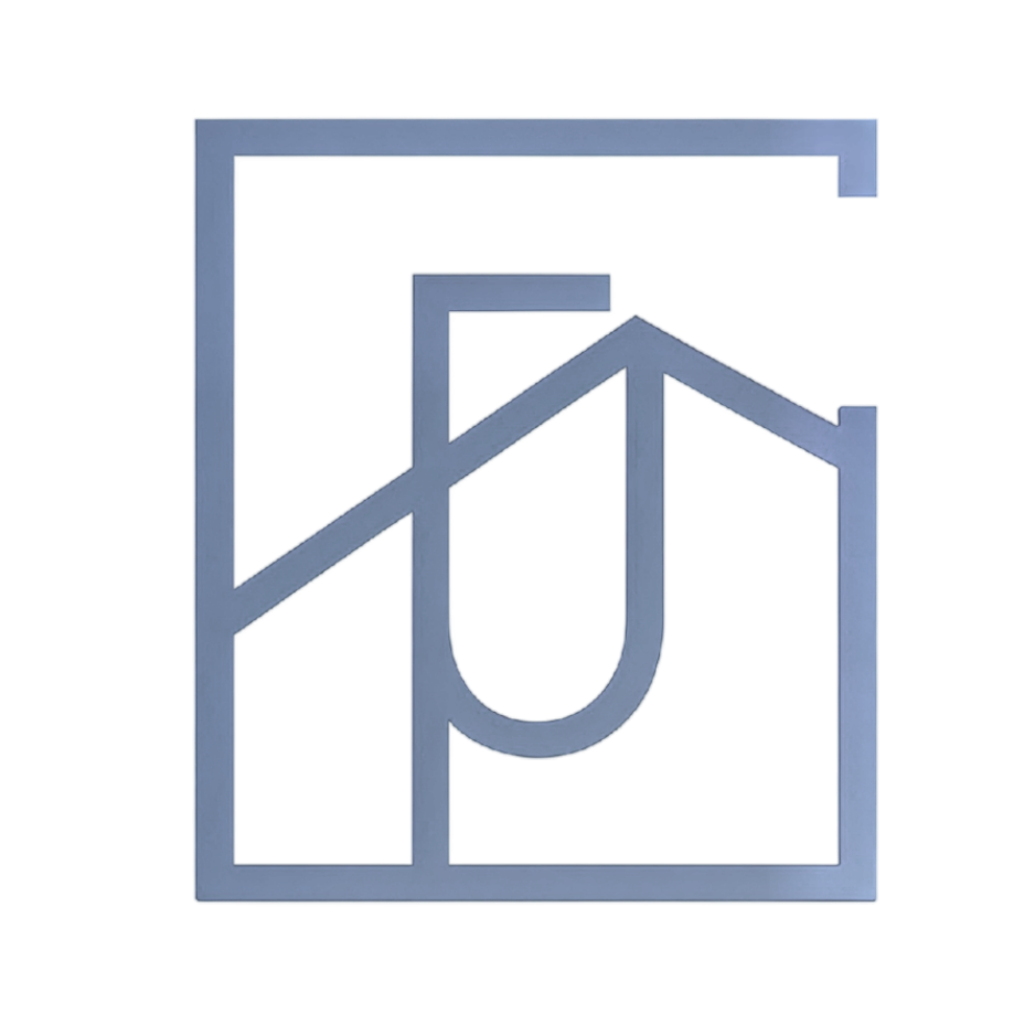 A metallic square frame with a line graph and a cartoonish notebook or bookmark symbol inside, set against a blue background.