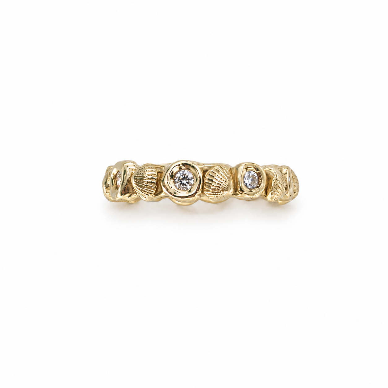 Scallop Seashell Eternity Band