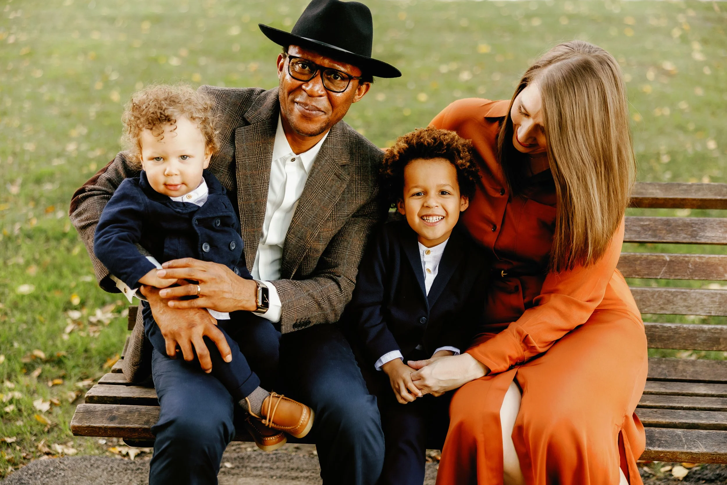 The Emele family enjoying a fall day together.