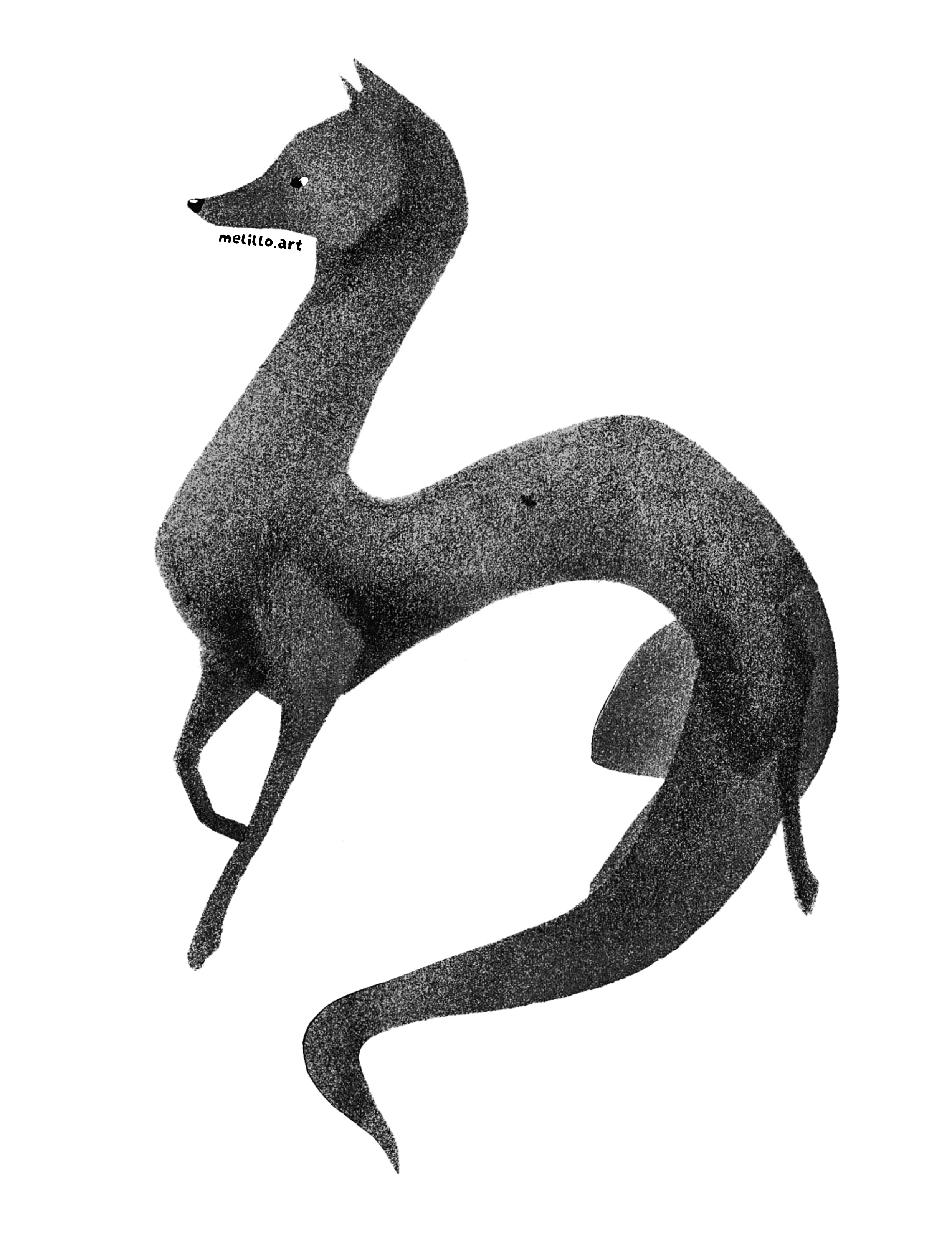 Elongated Fox - Stencil