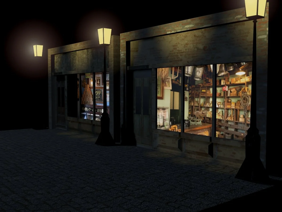 Shop Front Lit Shot