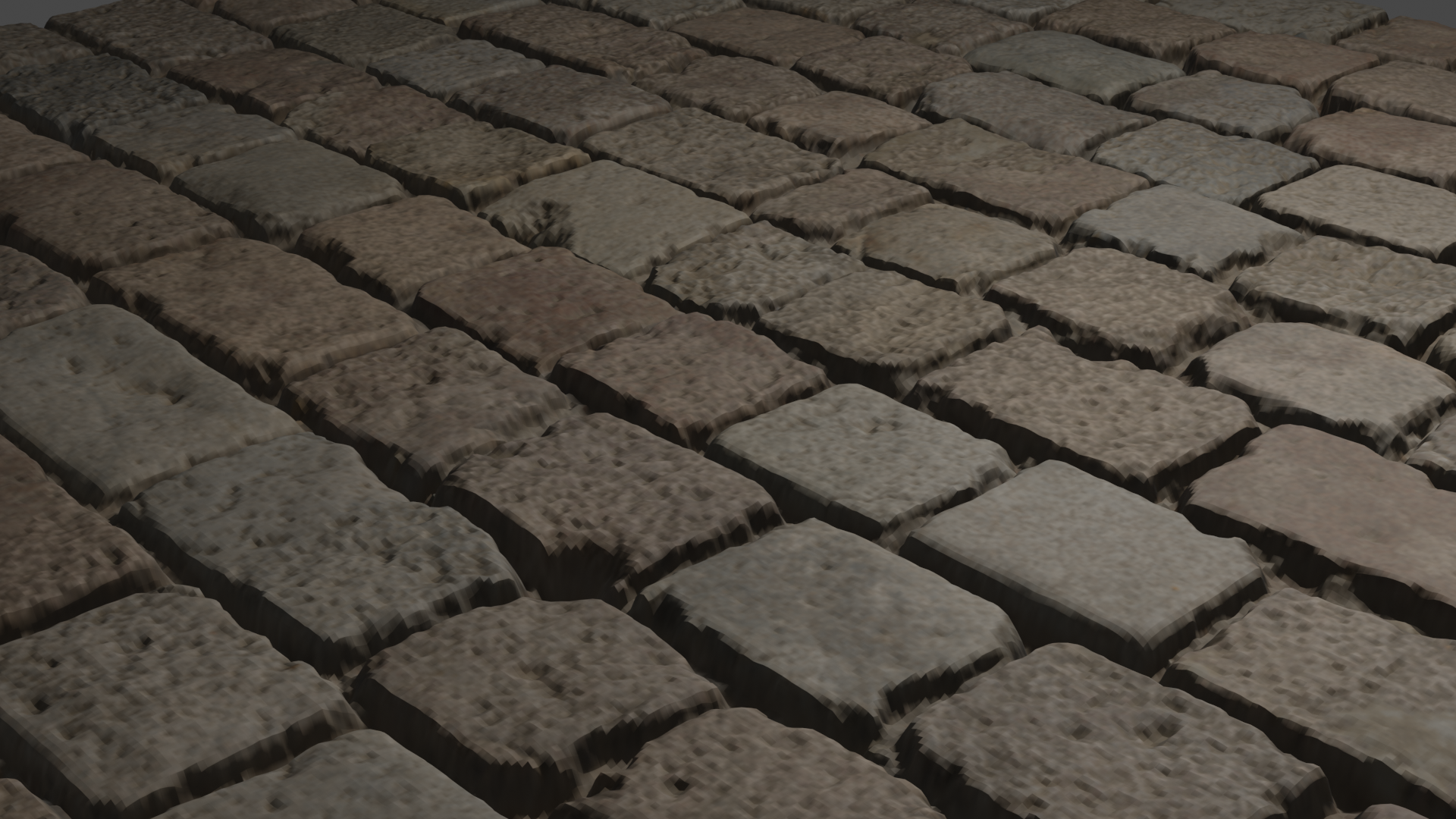 Cobblestone Close Up Render