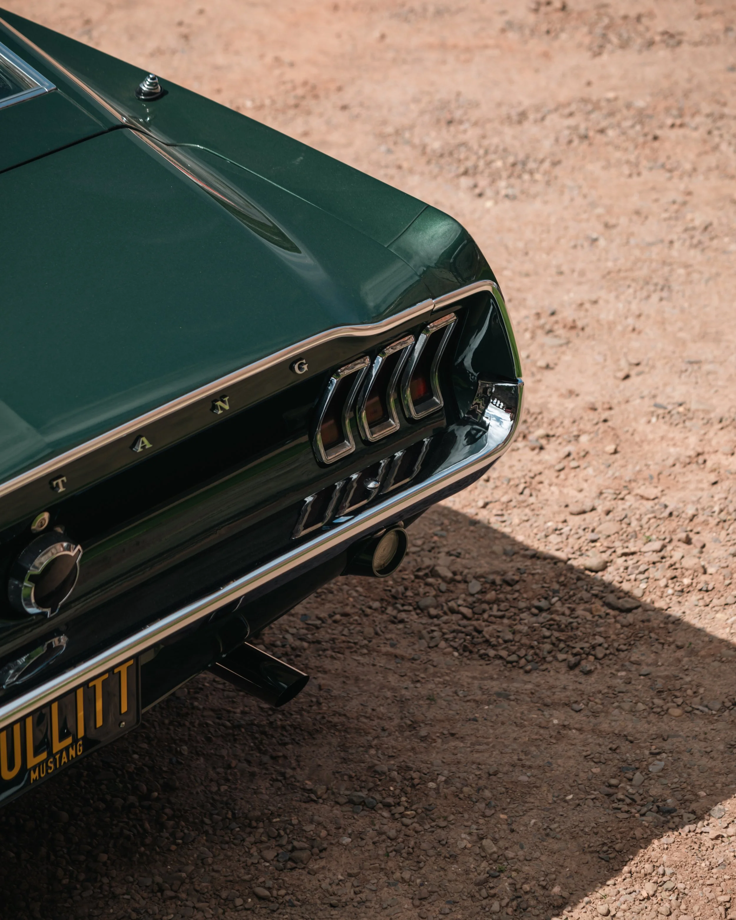 brake light of classic ford mustang 'Bullitt'