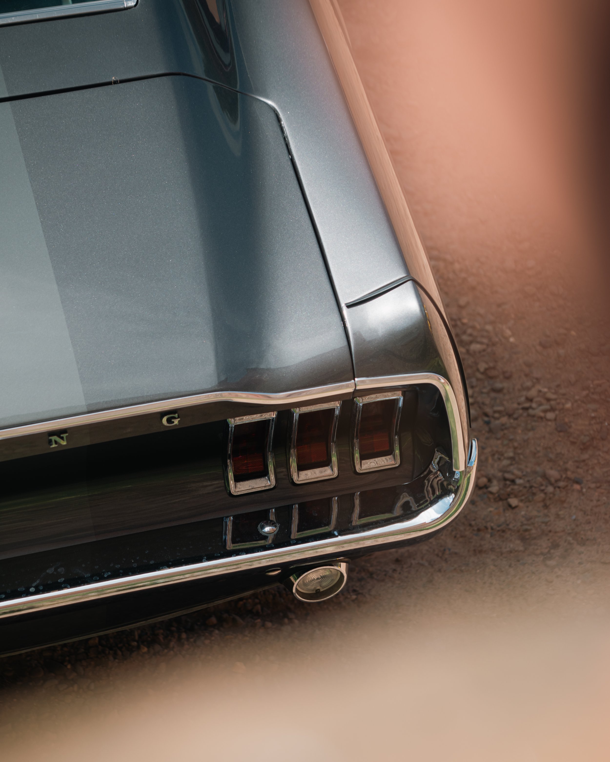 brake light of classic ford mustang
