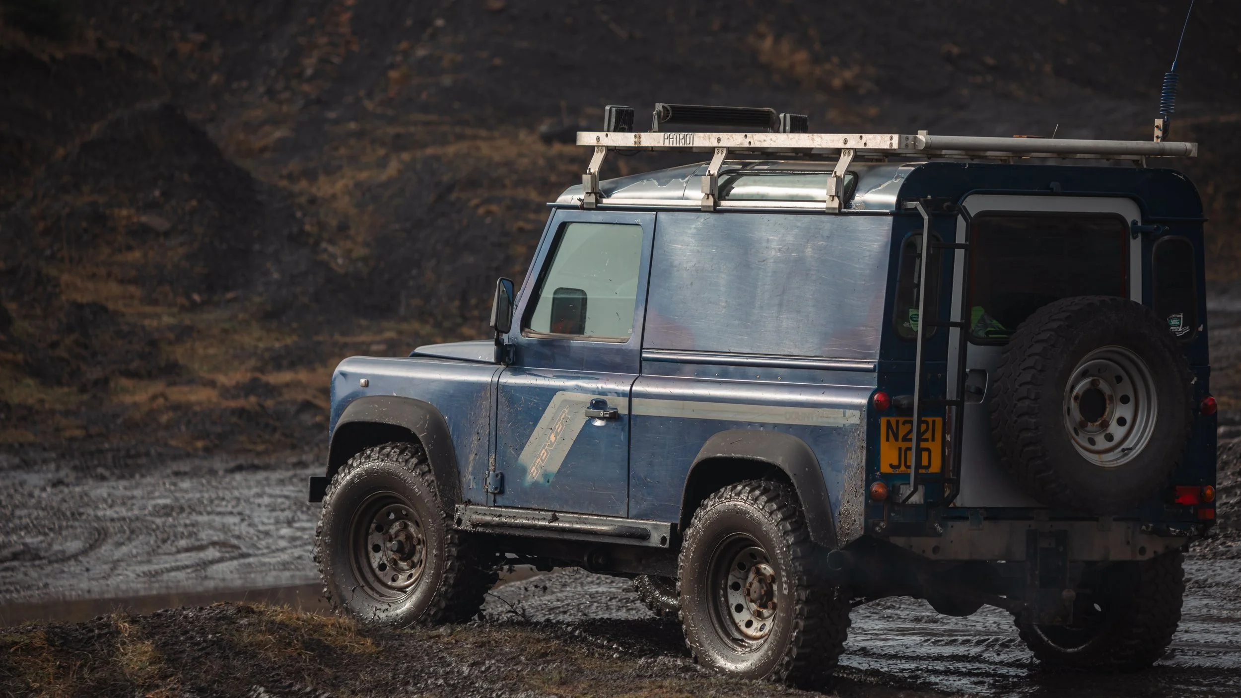 Land Rover Defender off roading
