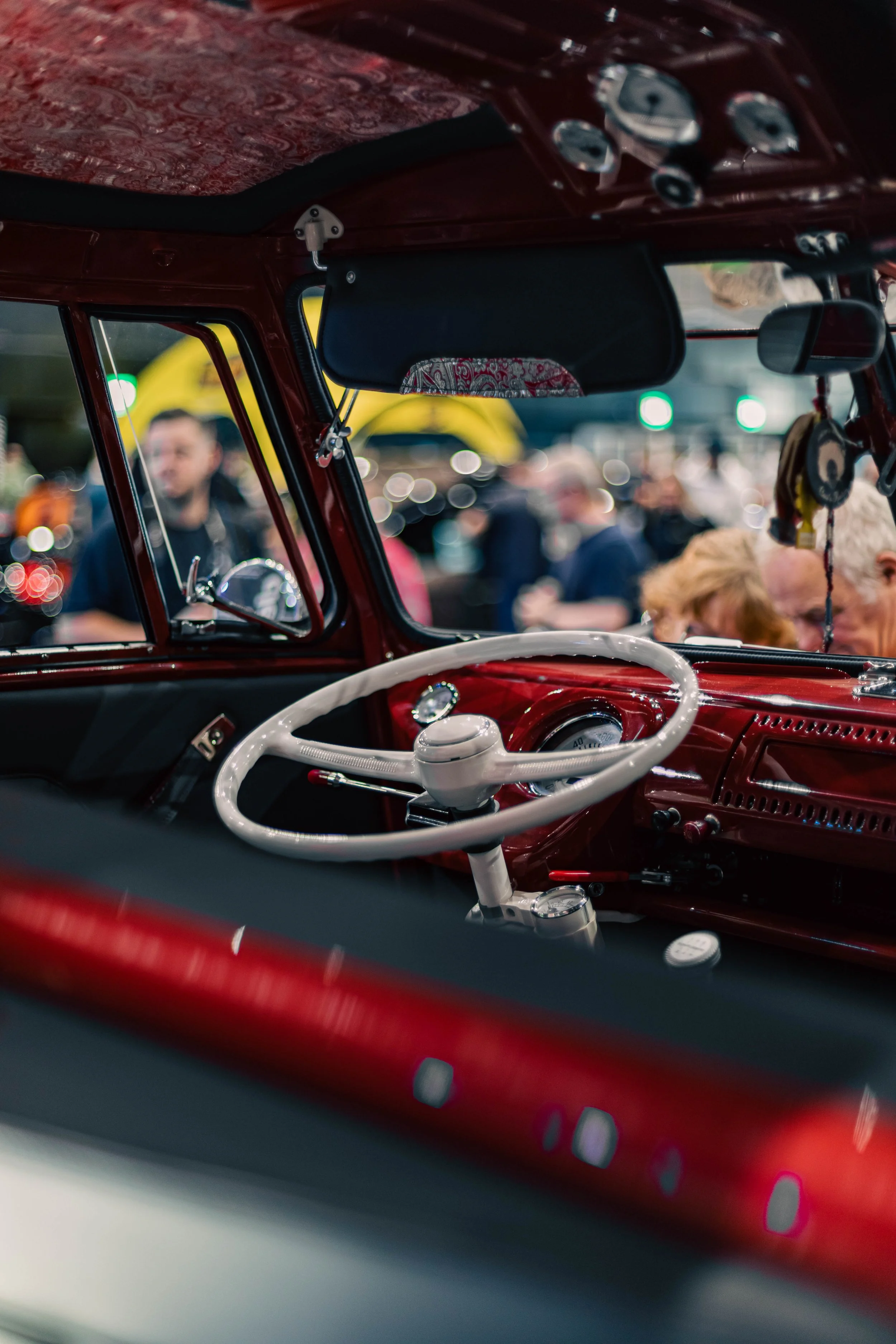 Interior shot of classic van