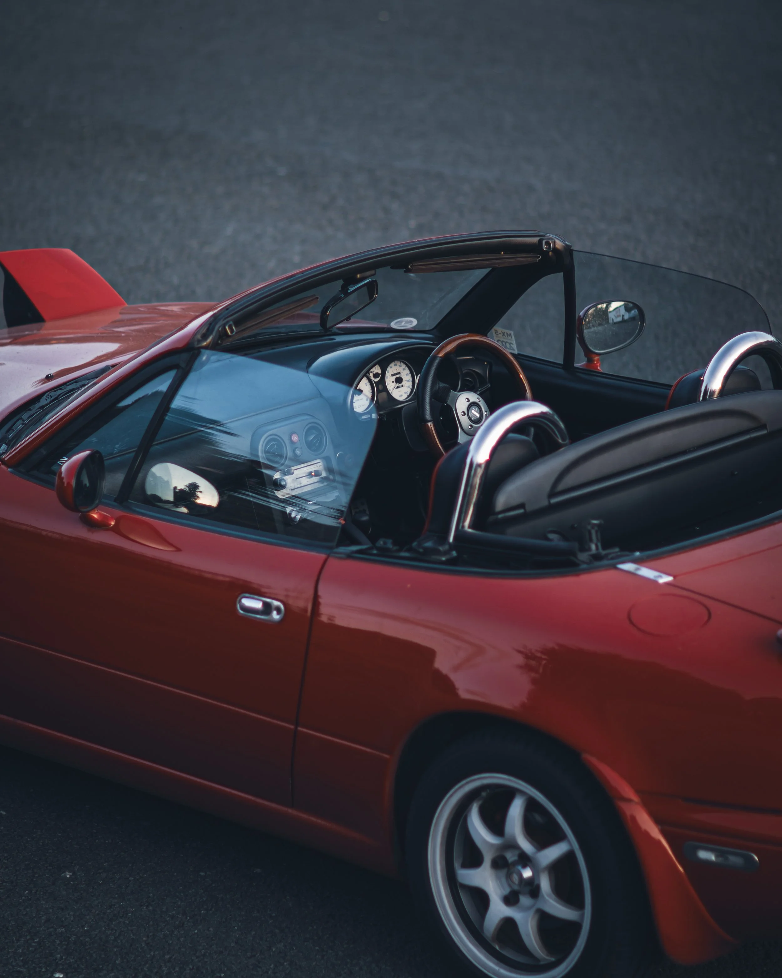 Original Mazda MX5 with the roof down