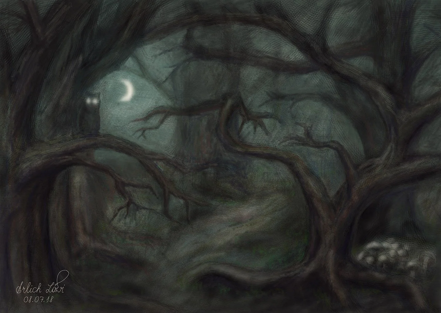 A Forest: Digital Painting in Photoshop