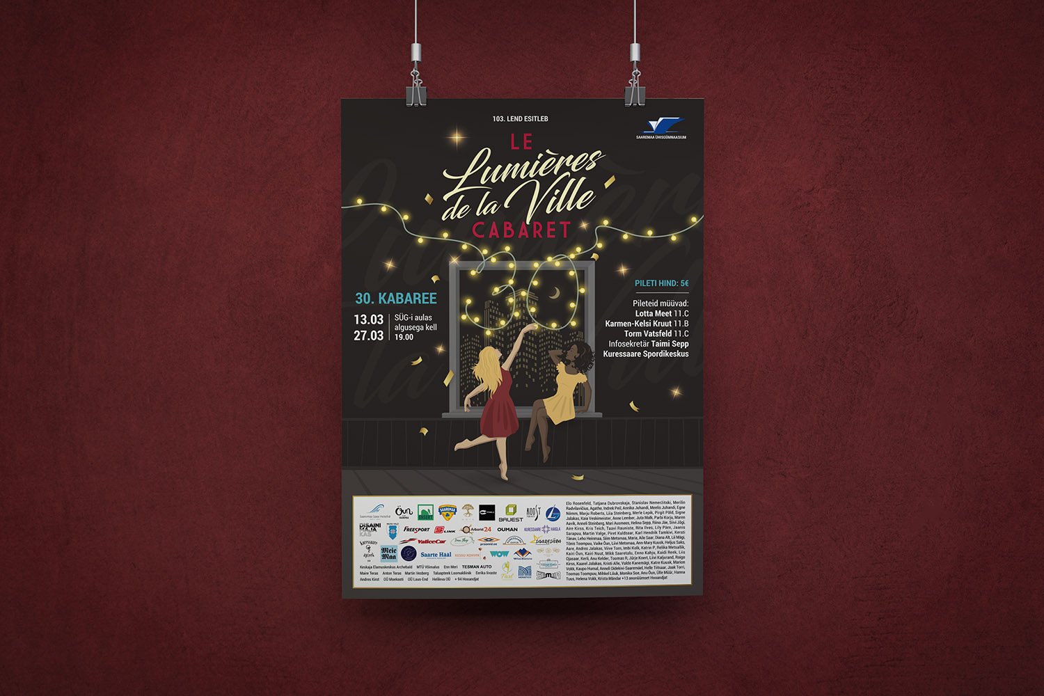 Visual Campaign and Print Design for “Le Lumières de la Ville Cabaret”