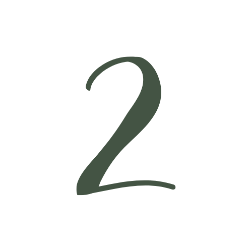 A large gray number two on a black background.