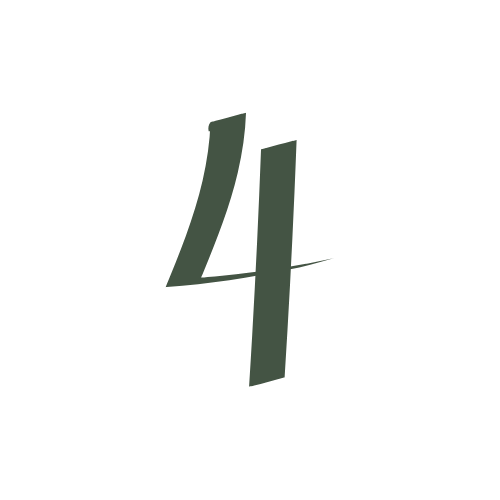 A digital illustration of the number 4 with a modern, stylized design on a black background.