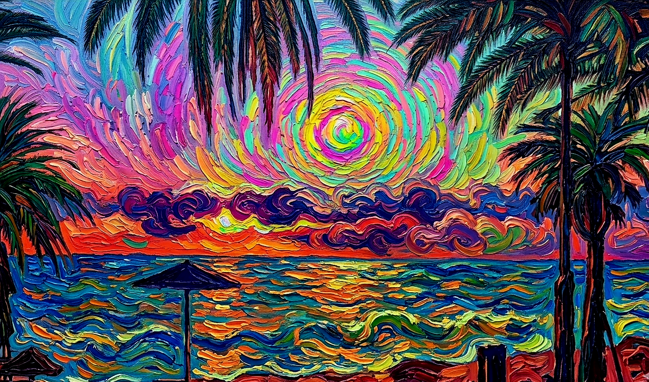 expresar FUERTEVENTURA (PALMS AND OCEAN SUNSET)
