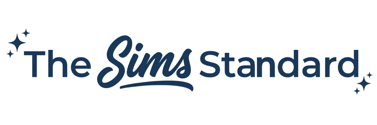 The Sims logo with a stylized font and star accents.
