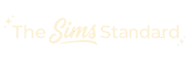 Logo of The Sims Standard with stylized text and star accents.