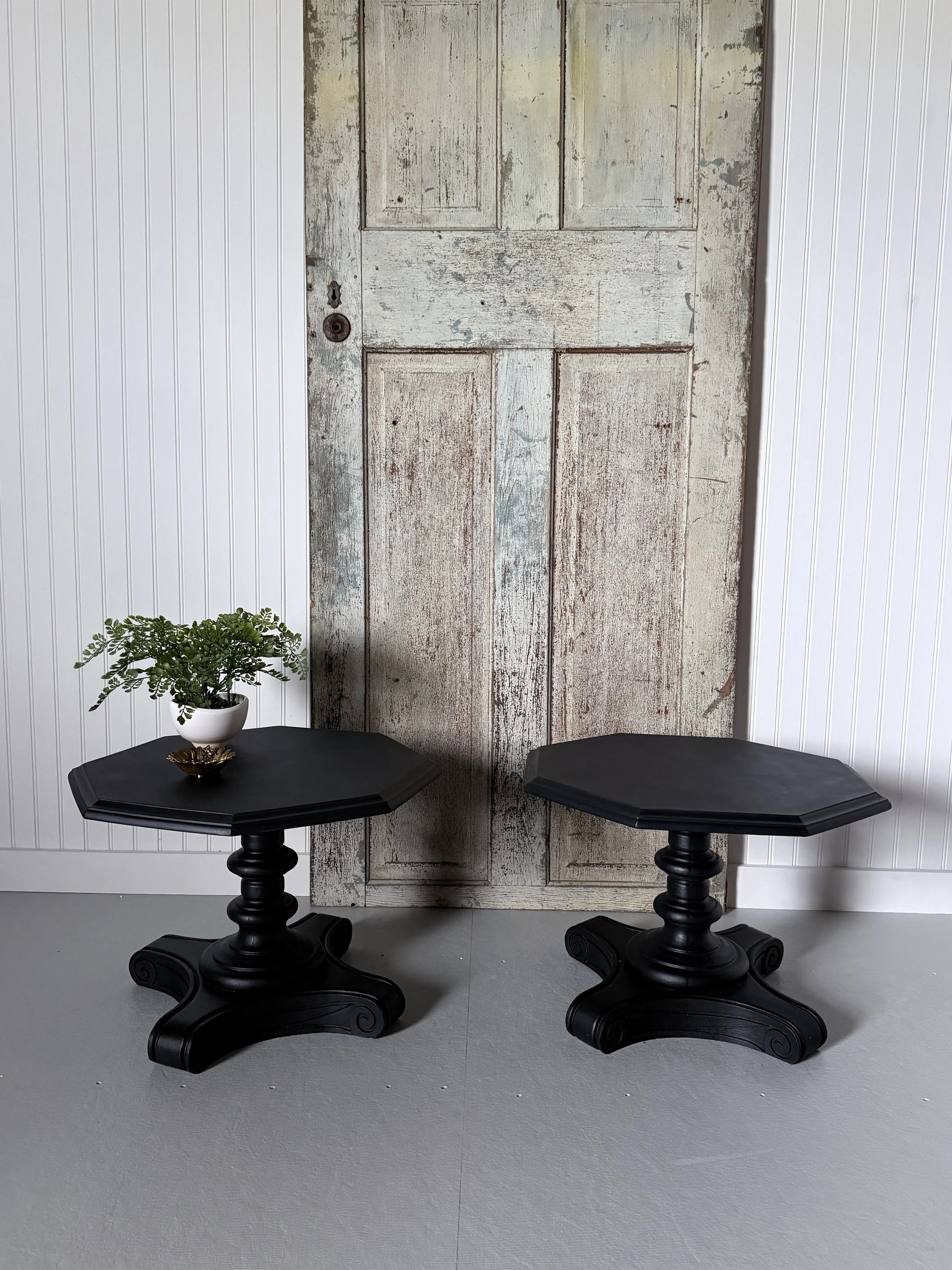 Pair of Black Accent Tables