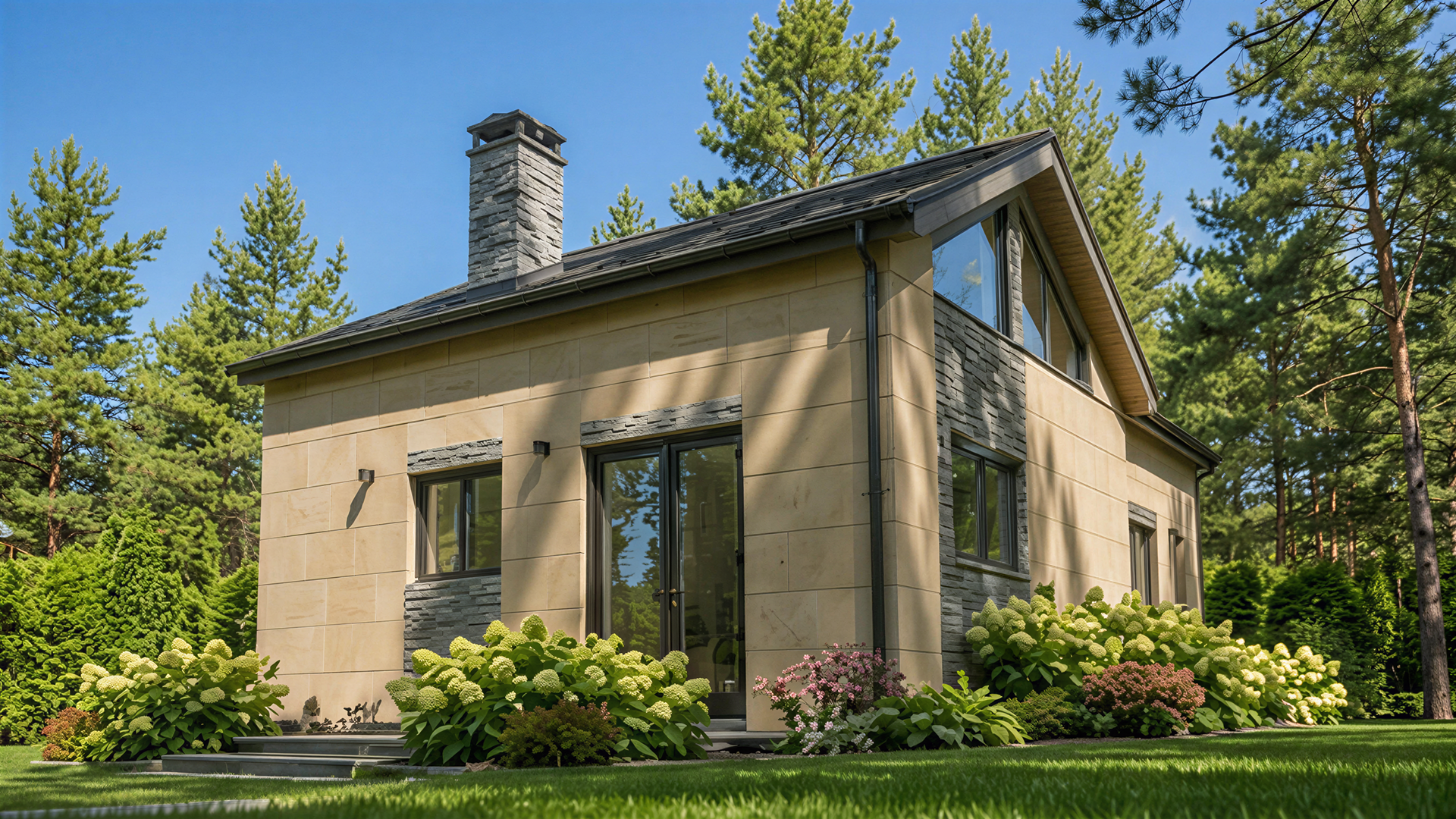 ¾ Guest House render.