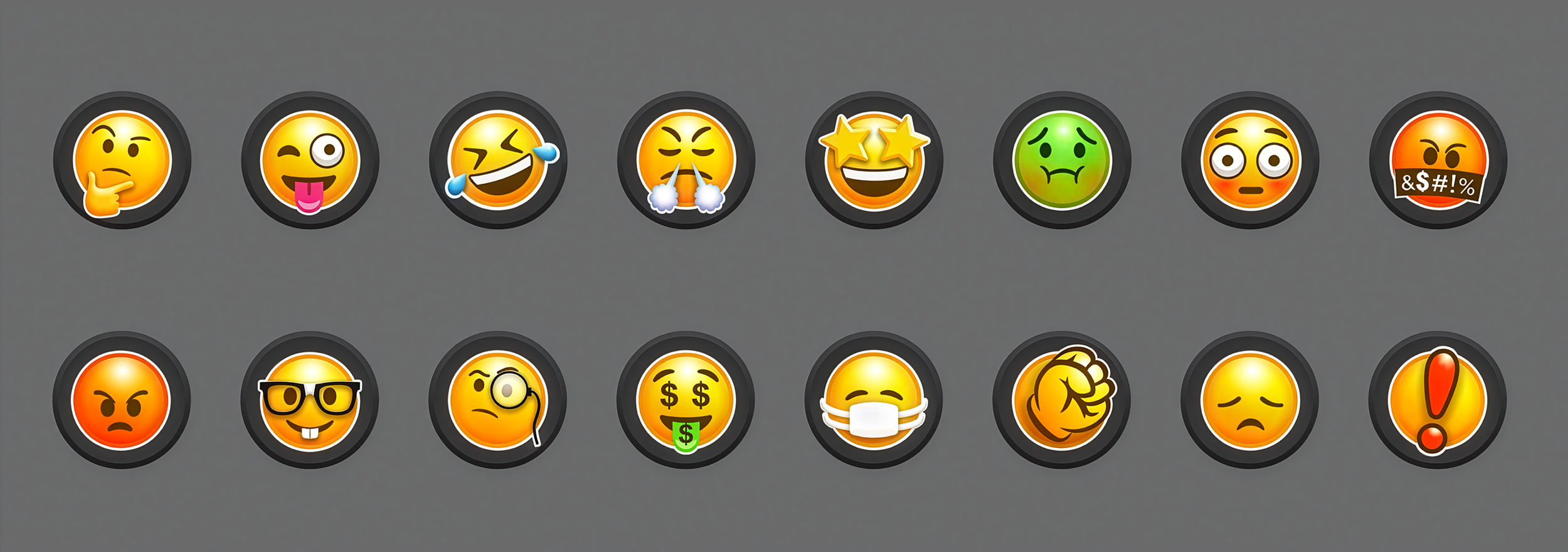 inCyt in game emoji designs. Adobe Illustrator.