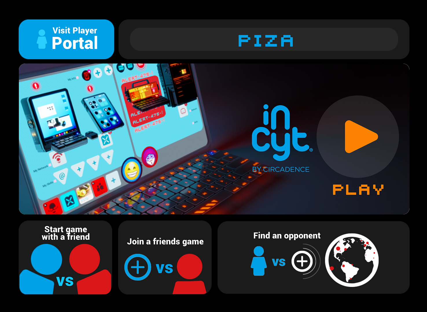 inCyt portal design a Cyber Security game.