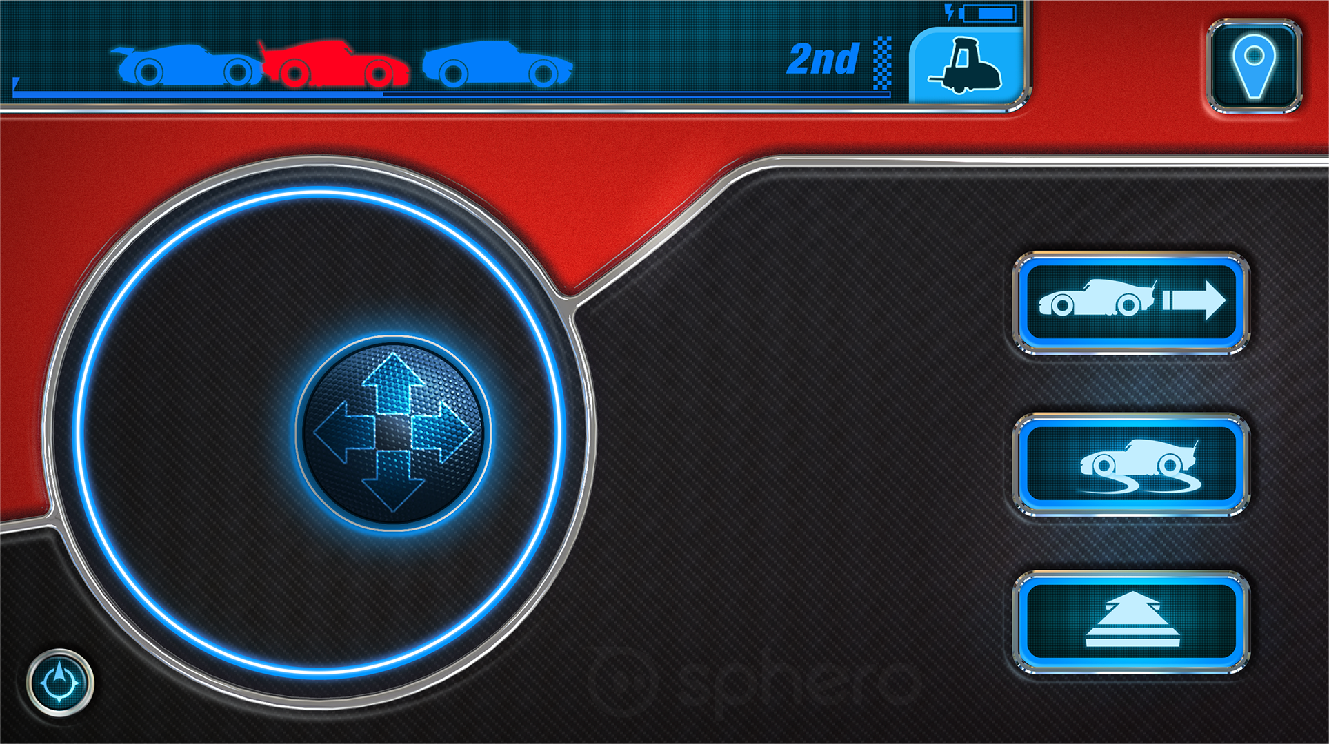 Control screen UI/UX for the Lightning McQueen App. for Sphero.