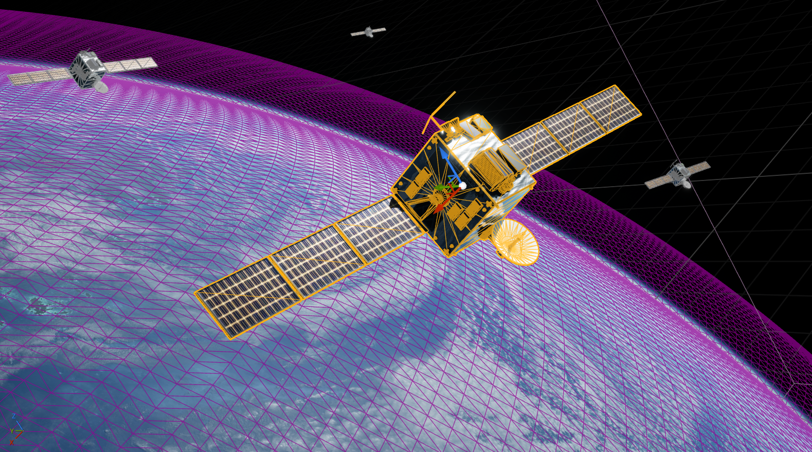 Satellite wireframe Unreal Engine 5.7