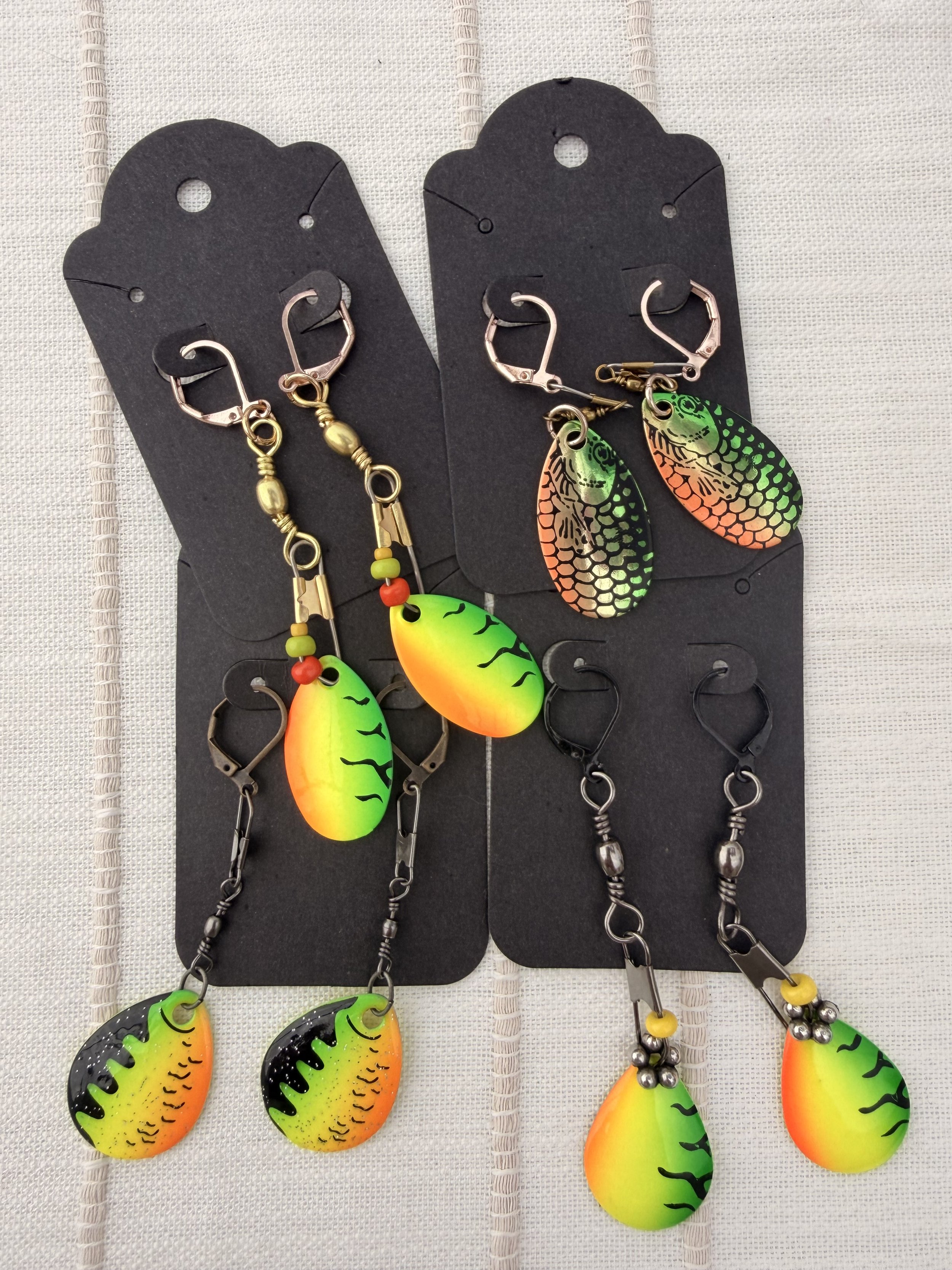 Fishing Lure Scale Earrings