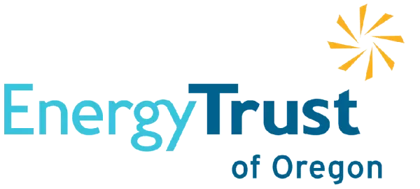 Energy Trust of Oregon logo with a stylized starburst symbol.