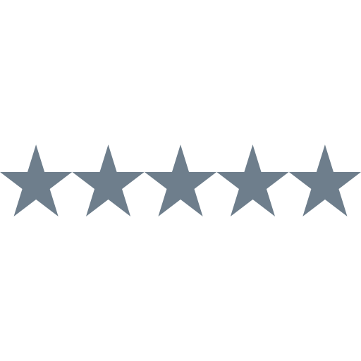 Five gray stars and the text "Customer Ratings" above a 4.8 out of 5-star rating.