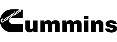Cummins logo in black and white.