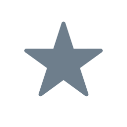 Gray star icon inside a white circle