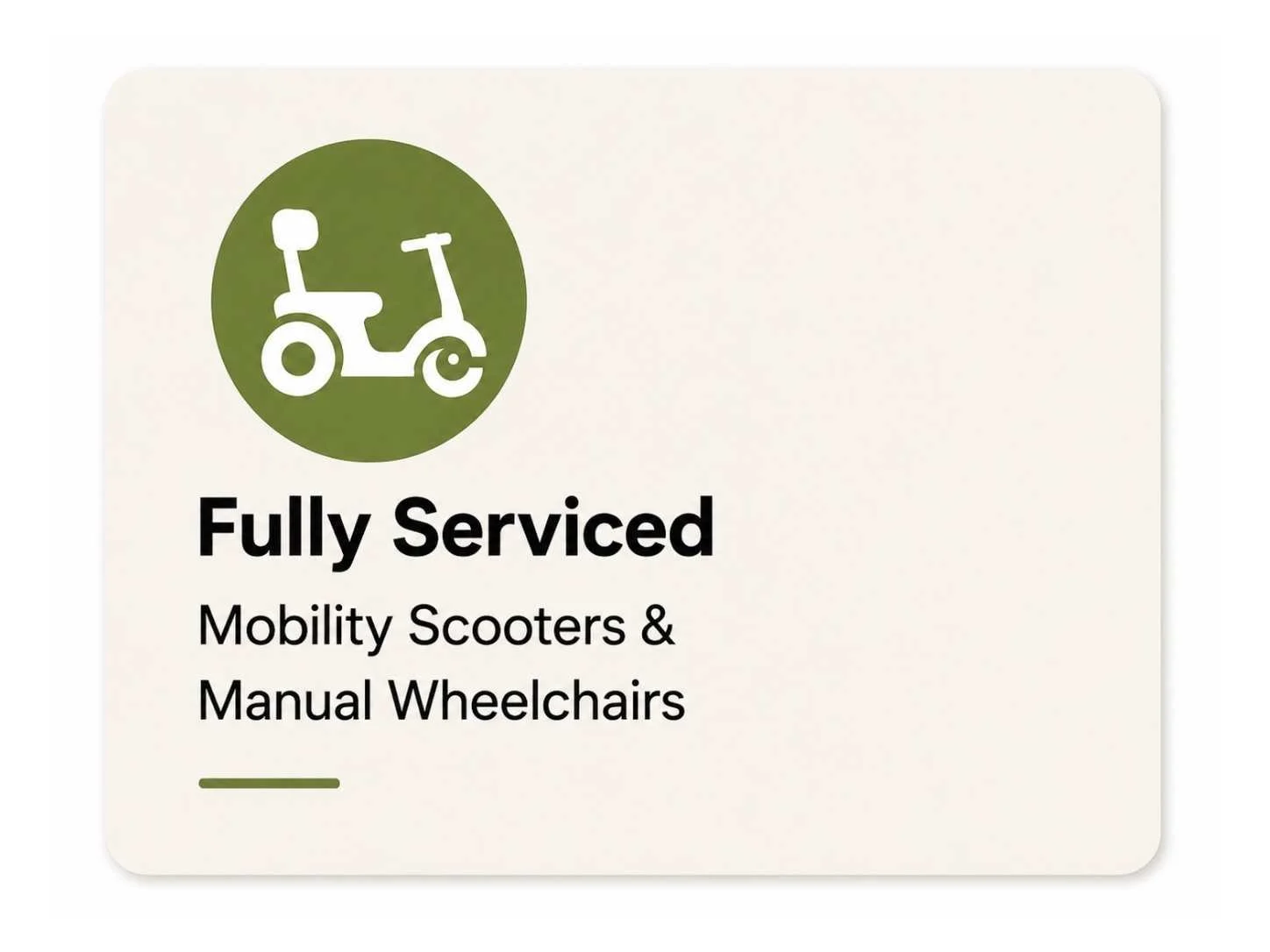 Fully serviced mobility scooters and manual wheelchairs available for hire from Thrifty Mobility.