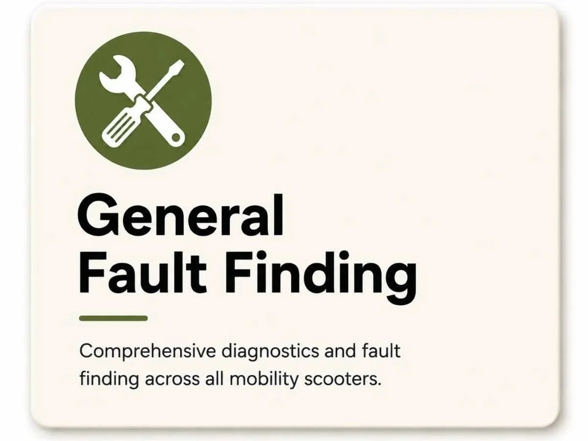 Mobility scooter general fault finding and diagnostics service by Thrifty Mobility, including troubleshooting, electrical checks and local mobile repair support across Norfolk.