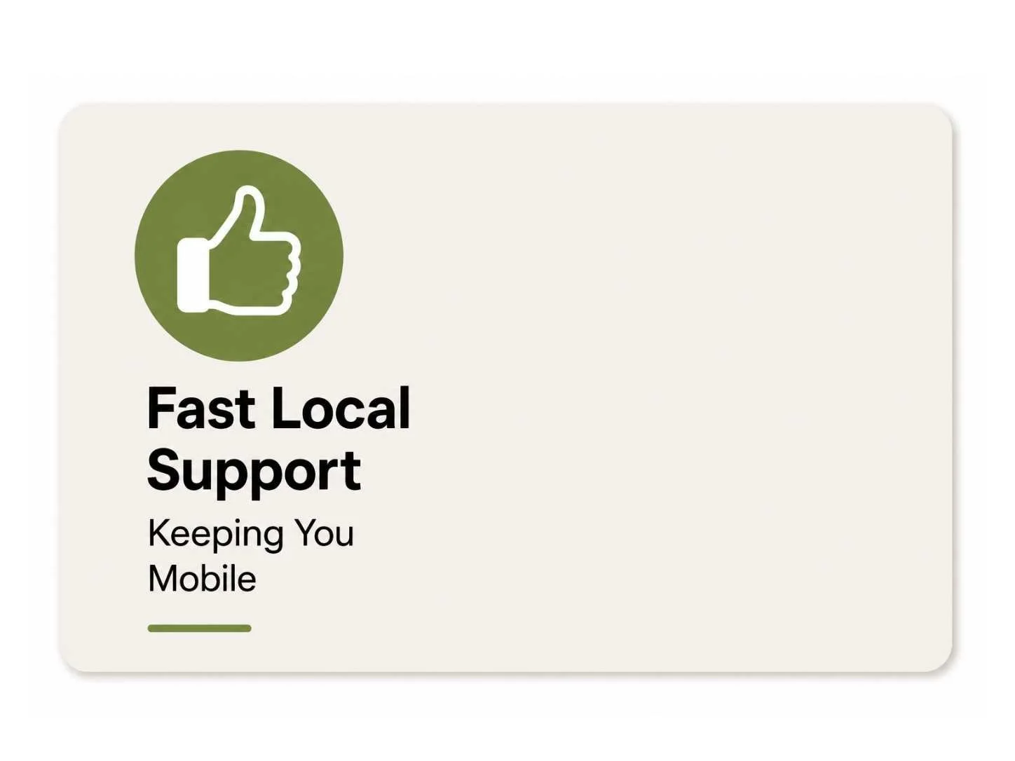 Fast local support from Thrifty Mobility to help keep mobility hire customers mobile.