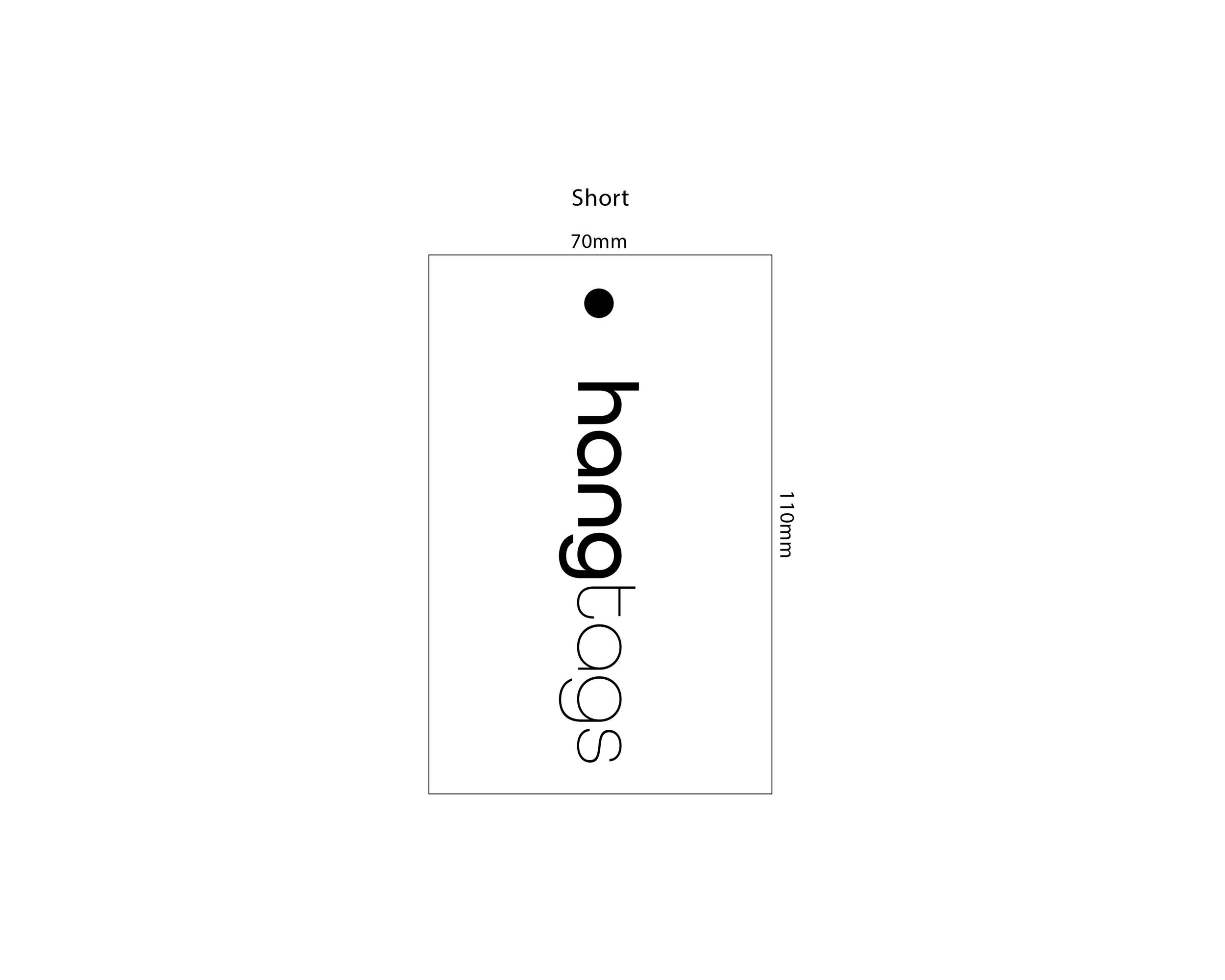 Short hangtag (70mm x 110mm)