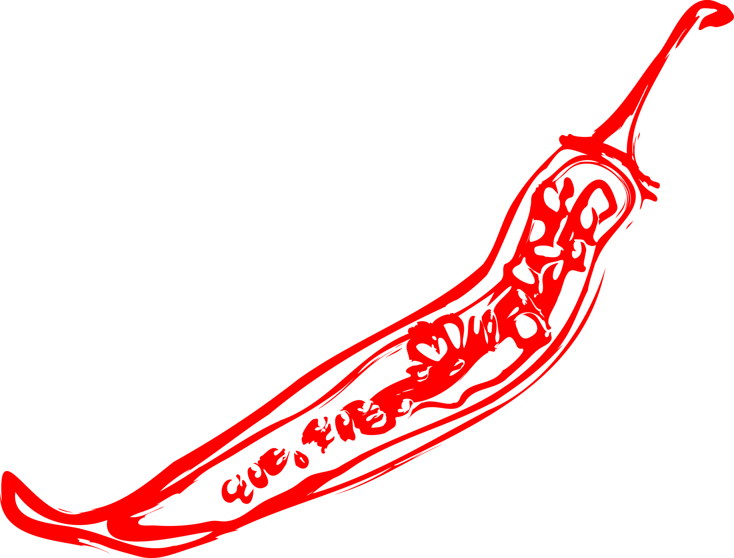 Red chili pepper illustration.