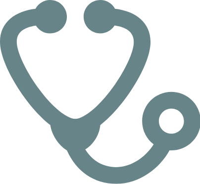 Icône d'un stéthoscope médical, représentant le domaine de la santé d'une clinique vétérinaire à Paris dans le 15e arrondissement - 75015.