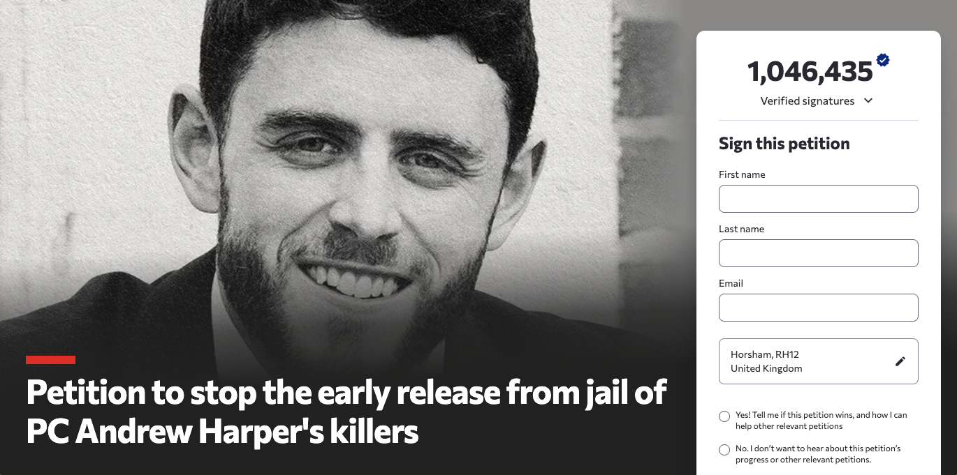 MP urges people to sign petition against early release of PC Andrew Harper’s killers