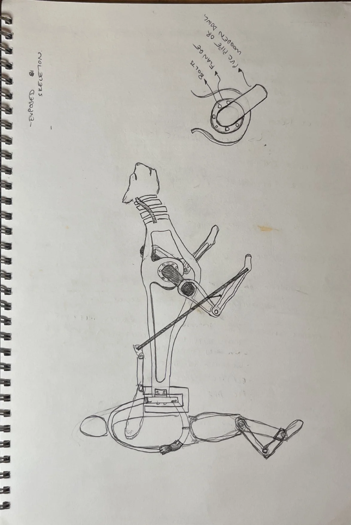 An early design of the puppet was inspired by the cheetah from the Lion King show