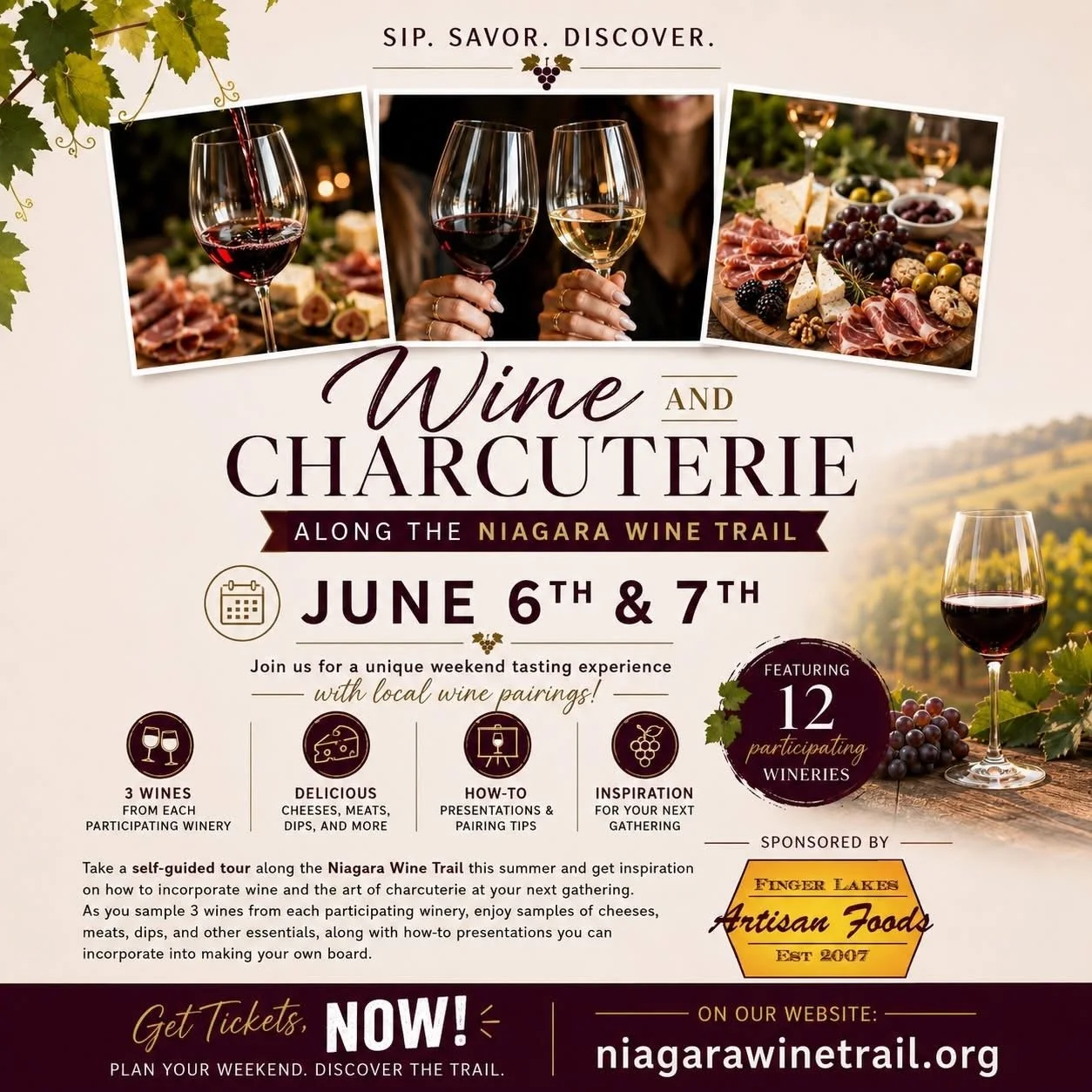 Niagara Wine Trail Wine and Charcuterie Event 