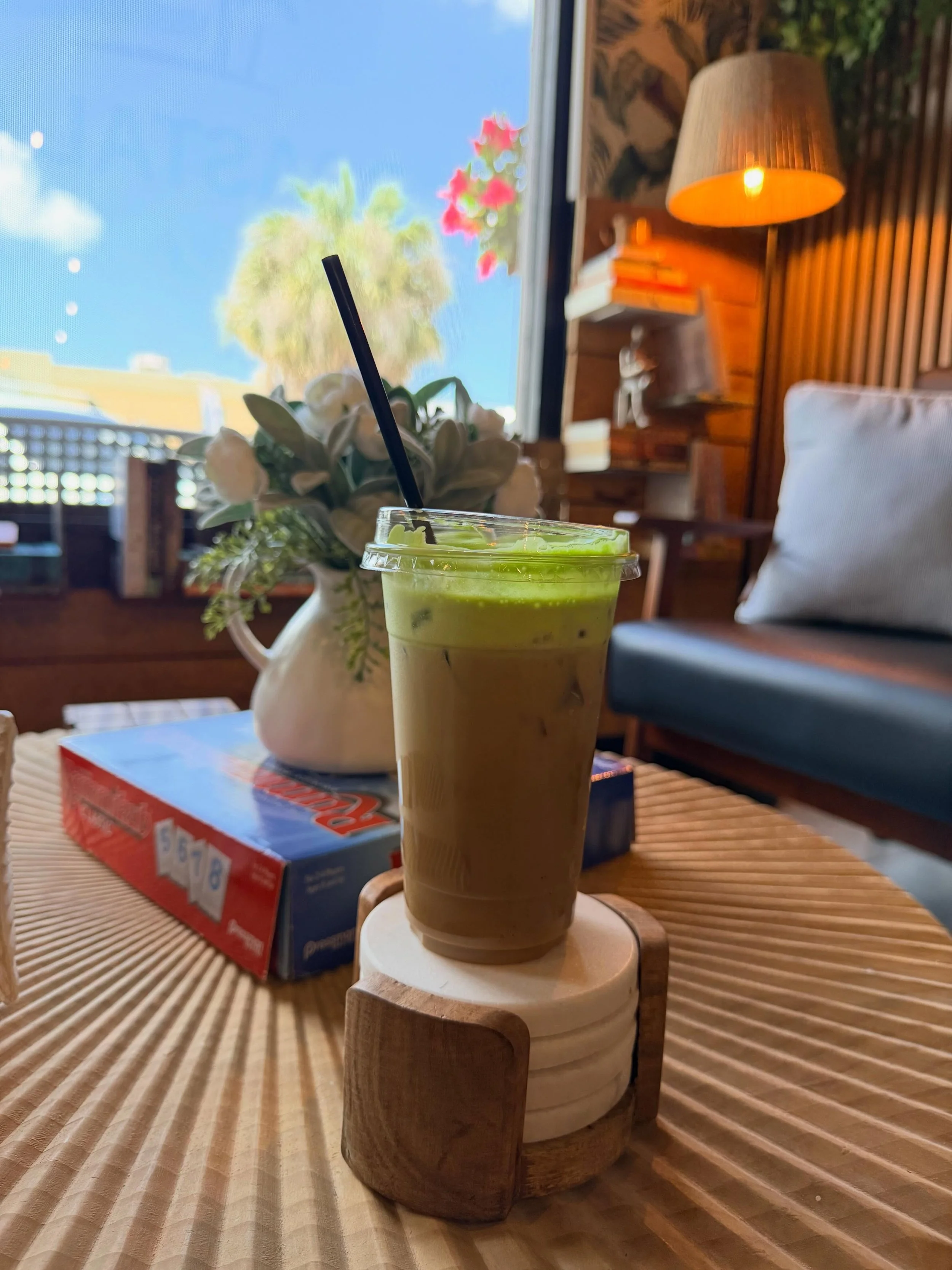 Pistachio Cold Latte topped with our creamy pistachio cold foam 💚
Smooth, nutty, refreshing, and dangerously good.
Your new favorite sip is waiting at Coastal Grind Coffee ☕🌴